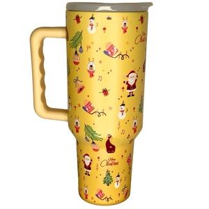 Christmas Santa Clause Double Wall Travel Mug Tumbler